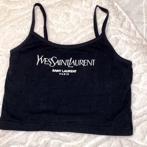 Black tank top